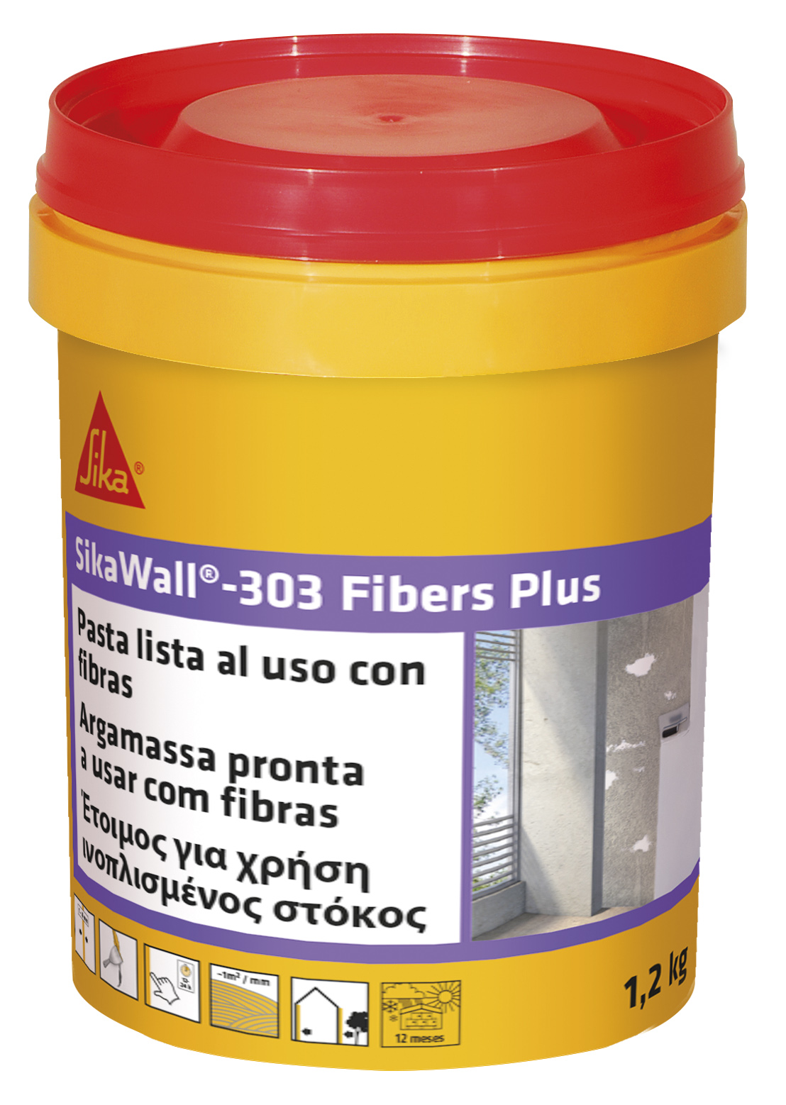 SikaWall-303 Fibers Plus   1,2 KG Cubo